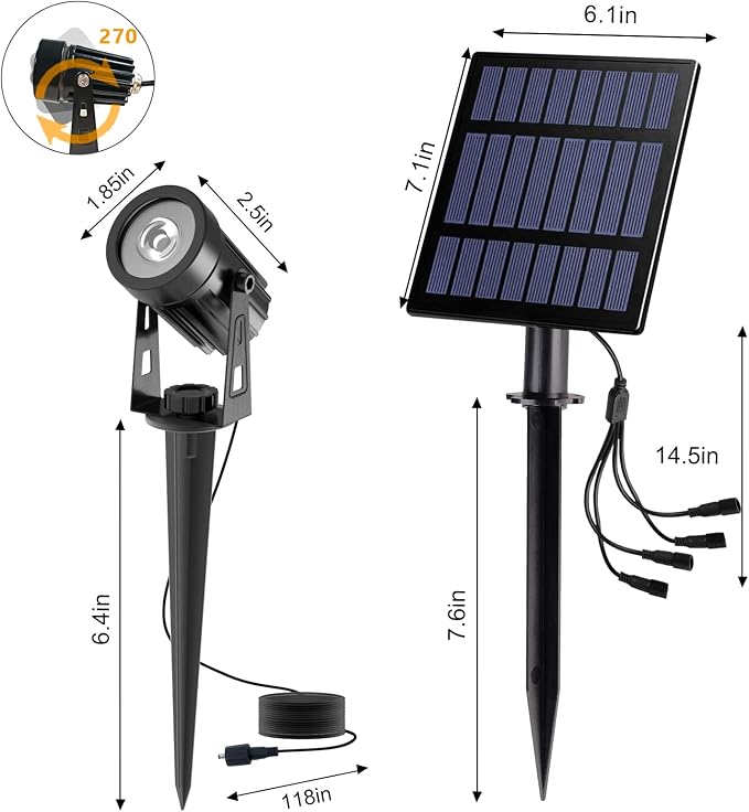 T-SUN RGB Solar Spotlights Outdoor, Halloween Decoration Solar Landscape - Image 6