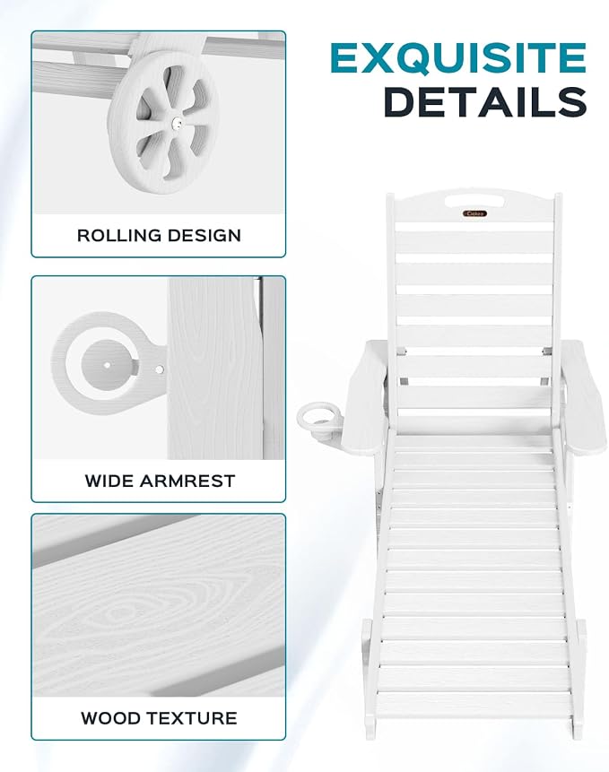 Ciokea Lounge Chair Outdoor, Oversized Chaise Lounge Chair - Image 5