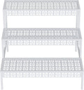 Garden 4 you 3 Tiers Metal Plant Stand, Rectangular Ladder Flower Pots Outdoor by Garden4you