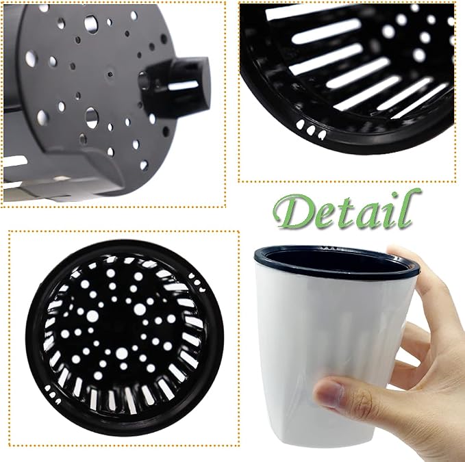 Haawooky 12 PCS Self Watering Plastic Planter, 4 Inch Plastic Flower Plant Pot - Image 3