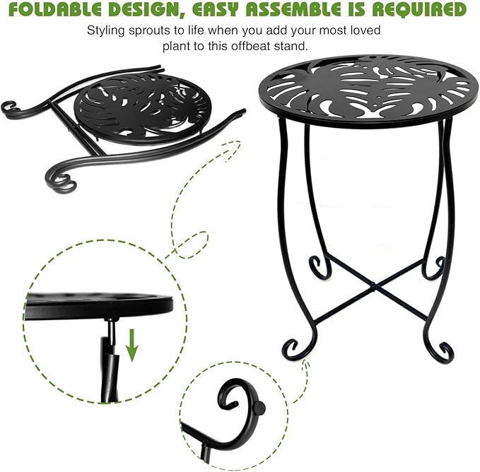 Small Side Tables for Small Space, 2 Pack Metal Outdoor Indoor Side Table - Image 7