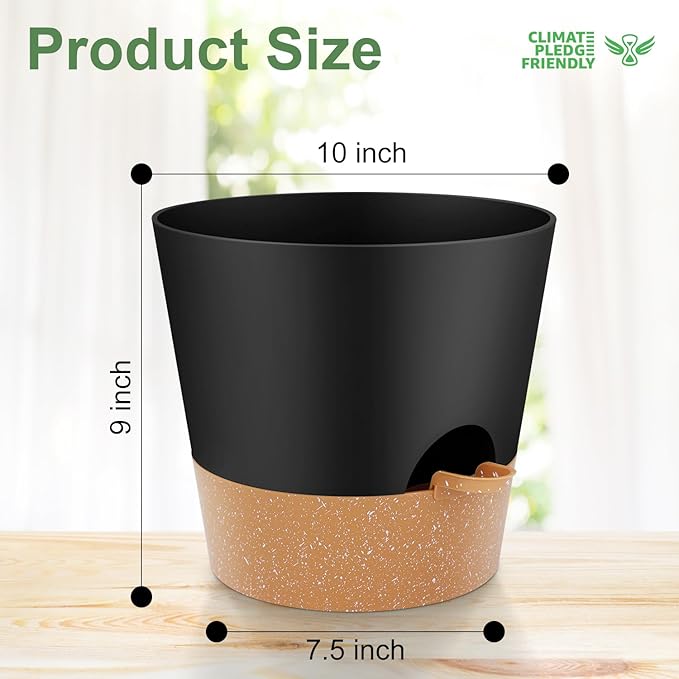 10-Inch Plant Pots, Self-Watering Planters - Image 4