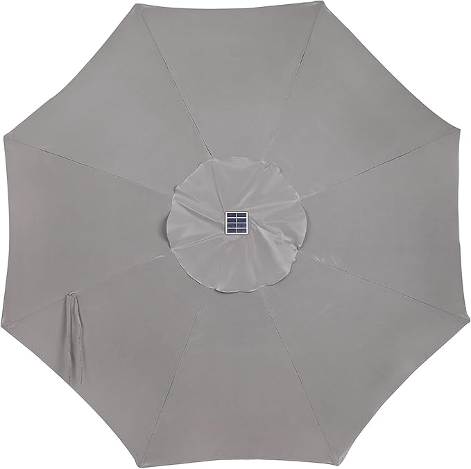 Blissun 9 ft Solar Umbrella, 32 LED Lighted Patio Umbrella, Table Market - Image 4