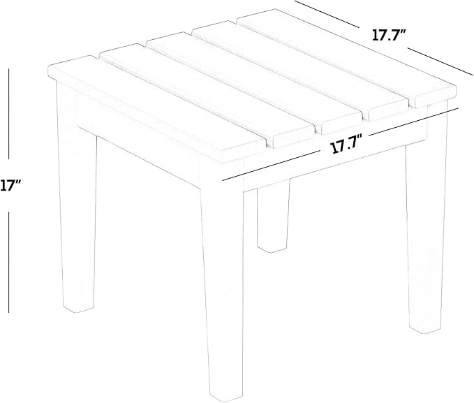 WestinTrends Ashore Outdoor Patio Modern Adirondack Side Table, Dark Green - Image 3