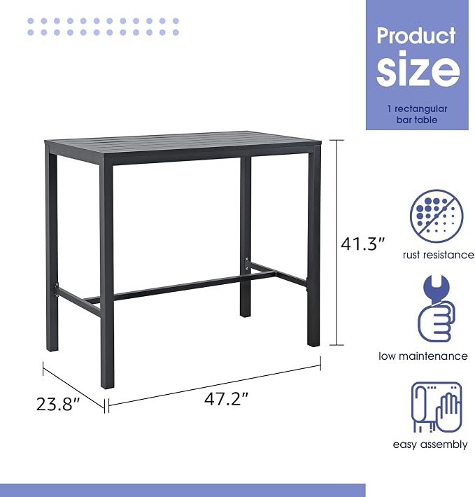 Soleil Jardin Bar Table High Top Table - Image 3