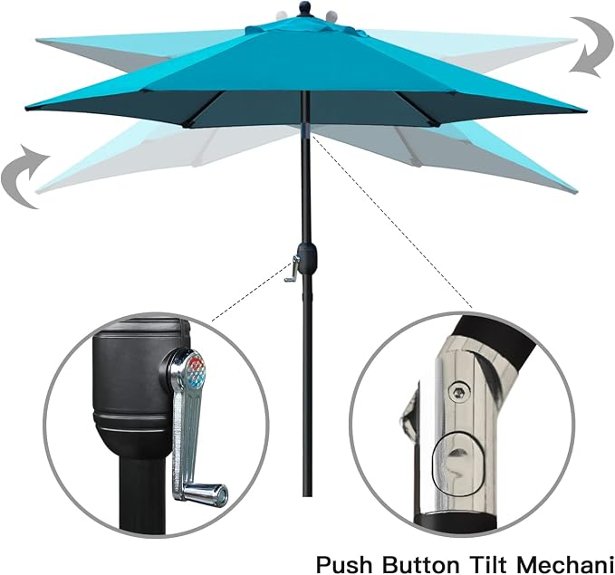 Sunnyglade 7.5' Patio Umbrella Outdoor Table Market Umbrella - Image 2