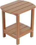 nalone Adirondack Side Table 16.5" Outdoor Side Table HDPE Plastic Double by NALONE