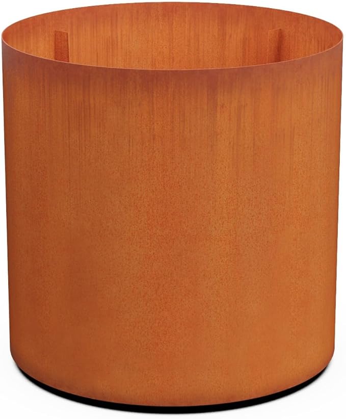 PLANTERCRAFT Corten Steel Metal Planter Box, Round Sizes, Modern Garden Steel by Plantercraft