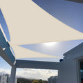 SUNNY GUARD Sun Shade Sail 10'x10'x10' Triangle Butter Cream UV Block Sunshade by SUNNYGUARD