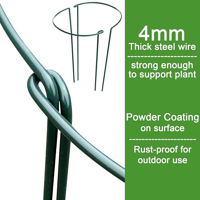 HiGift 8 Pack 24 Inch Plant Support Stakes, Flower Indoor Outdoor - Image 4