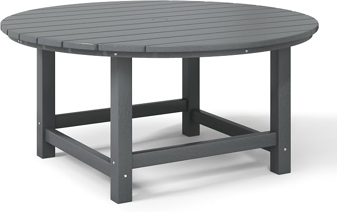 WestinTrends Malibu Low Outdoor HDPE Round Patio Coffee Table - Image 7