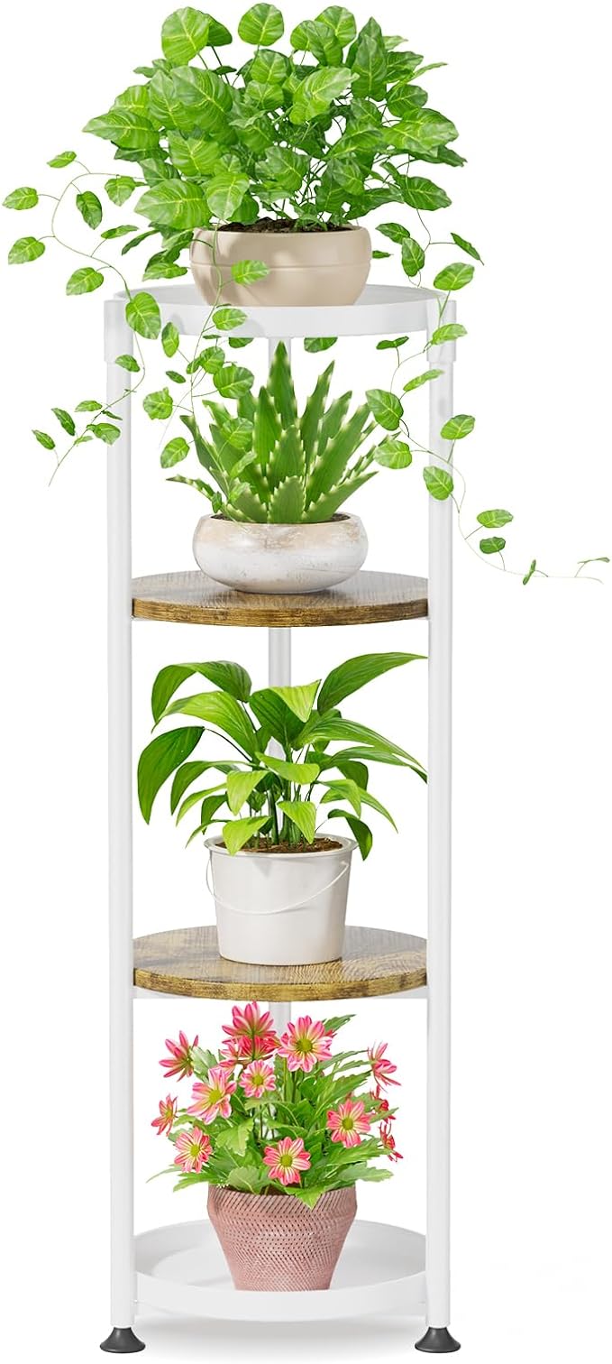 iDavosic.ly 4 Tier Corner Plant Stand Indoor, 45 Inch Tall Vertical Metal by iDavosicly