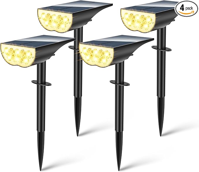BAXIA TECHNOLOGY Solar Spotlights Outdoor Waterproof, 3 Lighting Modes Spot by BAXIATECHNOLOGY