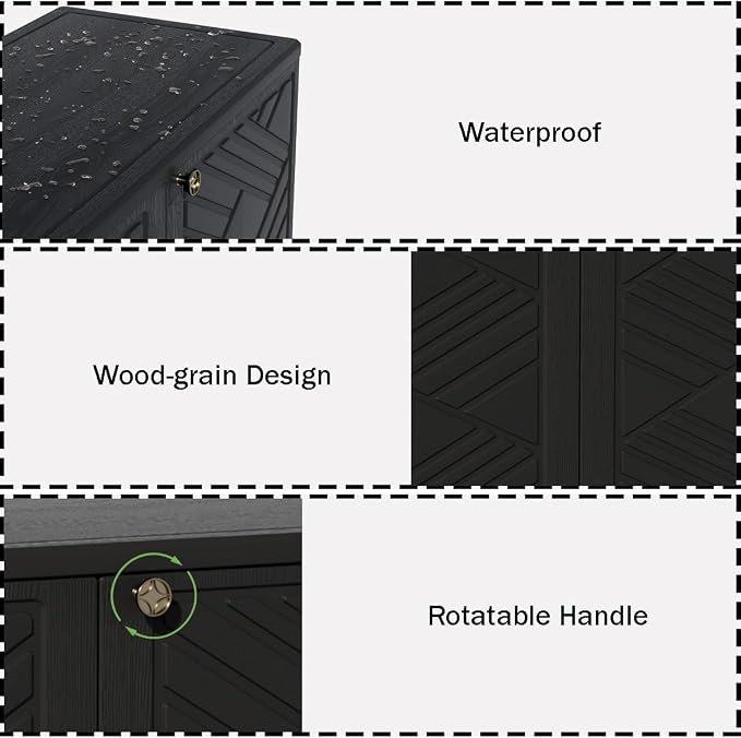 Storage Box Outdoor Caninet, Resin Indoor Storage Box Waterproof Outdoor - Image 5