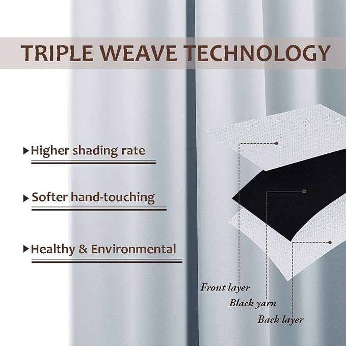 NICETOWN Outdoor Curtain for Patio Waterproof, Energy Smart Thermal Insulated - Image 4