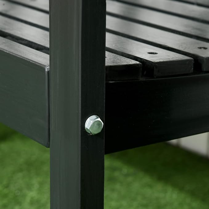 Outsunny Wooden Patio Bench, Outdoor Garden Bench - Image 9