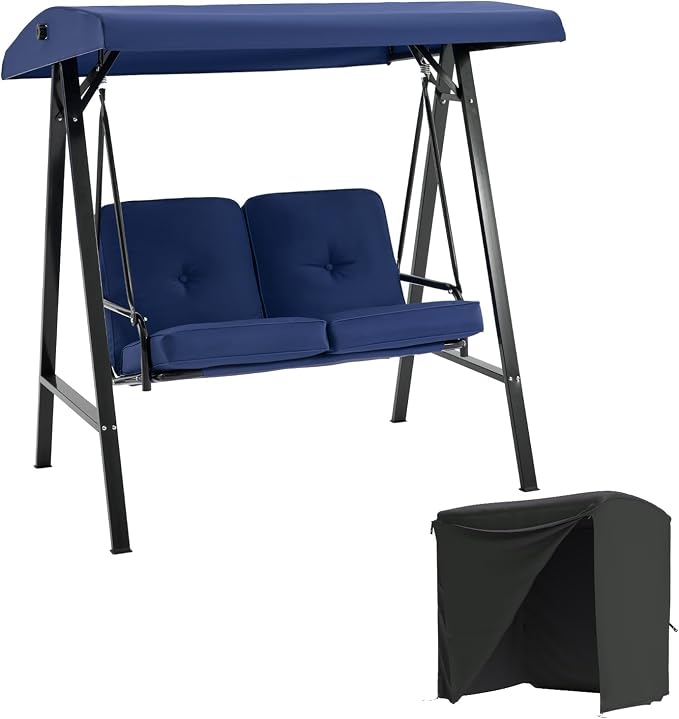 AECOJOY 2-Seat Outdoor Patio Swing Chair by AECOJOY
