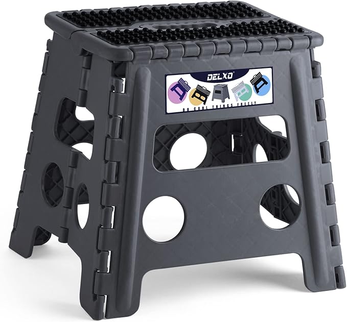 Delxo Folding Step Stool 13 inch Height Heavy Duty Foldable Step Stools by Delxo