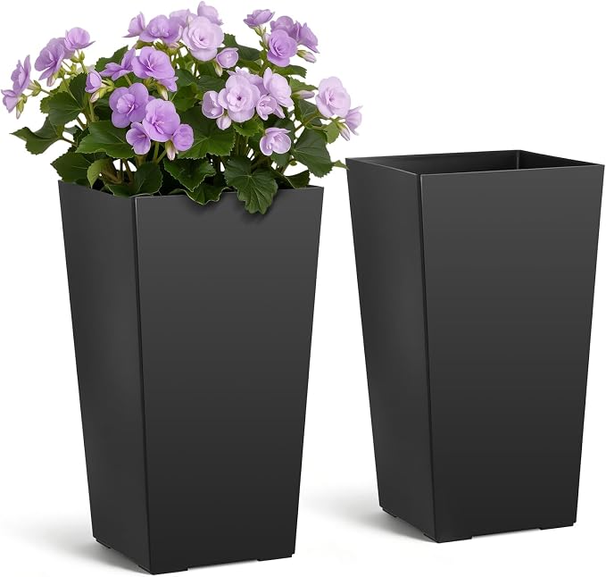 VEVOR Set of 2 Tall Planters for Outdoor Plants 22 inch, Modern Planters for by VEVOR