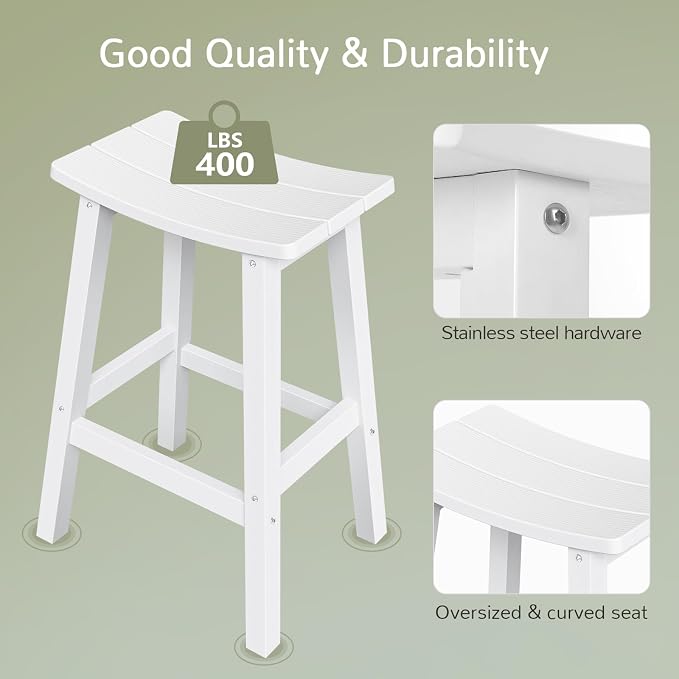 Stoog Weatherproof Bar Stools Set of 4, - Image 5
