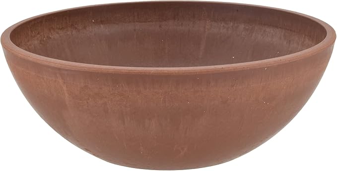PSW Pot Collection M20TC 8-inch Plastic/Stone/Wood Composite Low Bowl Planter – - Image 2