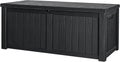Devoko 120 Gallon Resin Deck Box Waterproof Indoor Outdoor Storage Box Lockable by DEVOKO