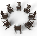 Oversized Rocking Chair Set of 8, Outdoor Rocking Chair by THOEOE
