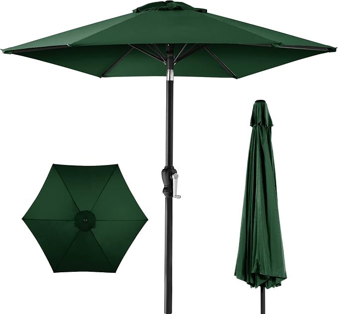 Best Choice Products 7.5ft Heavy-Duty Round Outdoor Market Table Patio Umbrella by BestChoiceProducts