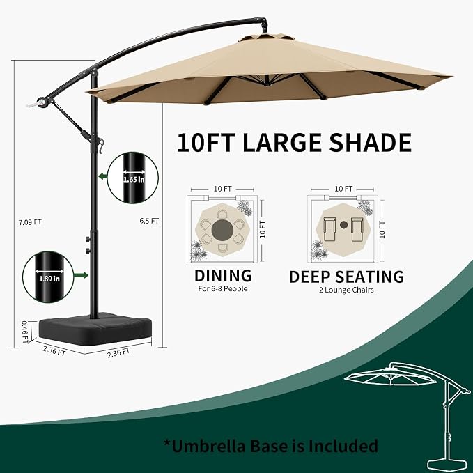 OLILAWN 10ft Patio Umbrella - Image 7