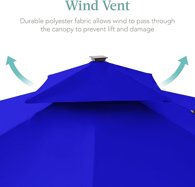 Best Choice Products 10x10ft Cantilever Patio Umbrella w/Base Included - Image 6