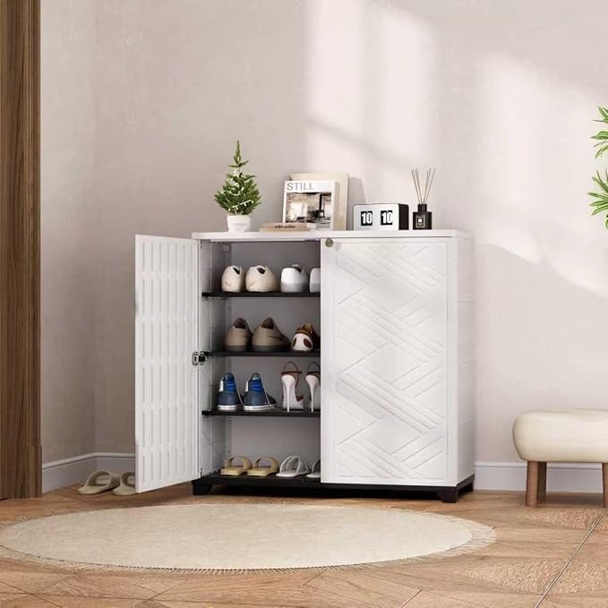Outdoor/Indoor Storage Box, Resin and Plastic Storage Cabinet Waterproof - Image 3
