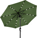 Best Choice Products 10ft Solar Polyester LED Lighted Patio Umbrella w/Tilt by BestChoiceProducts