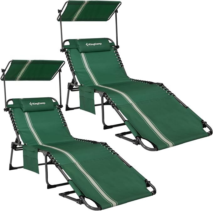 KingCamp 2 Pack Lounge Chair Outdoor by KingCamp
