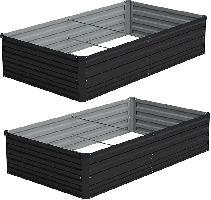 Vengarus 6x3x1FT Galvanized Raised Garden Bed Kit, Outdoor Metal Planter Box by Vengarus