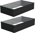 Vengarus 6x3x1FT Galvanized Raised Garden Bed Kit, Outdoor Metal Planter Box by Vengarus