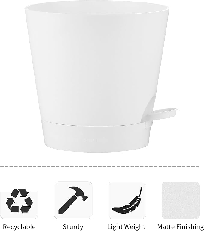FaithLand 2-Pack 8 Inch Planter Pots - Image 4