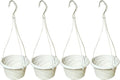 VIDELLY 4 Pieces Plastic Hanging Planters, 5.9 in Dia x 3.54 in H, Small Flower by VIDELLY