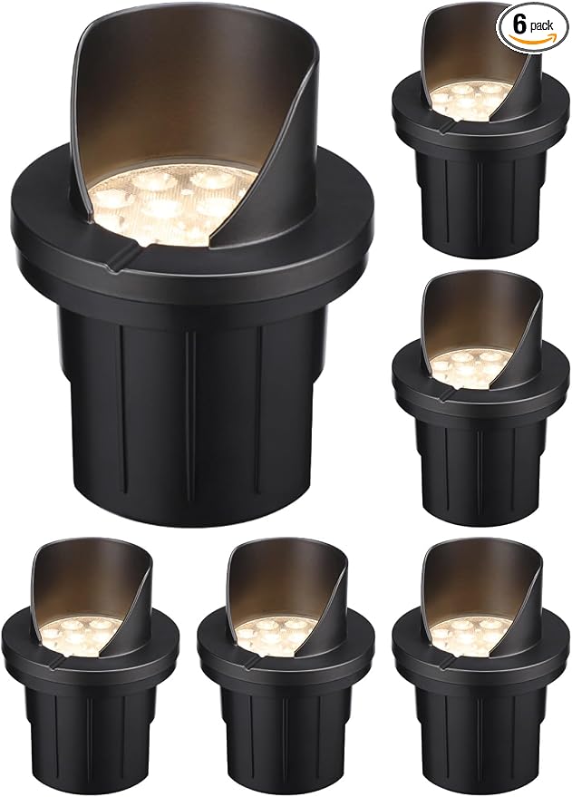 LEONLITE Dia. 4 Inch Well Lights Landscape LED In Ground, Shielded Top by LEONLITE