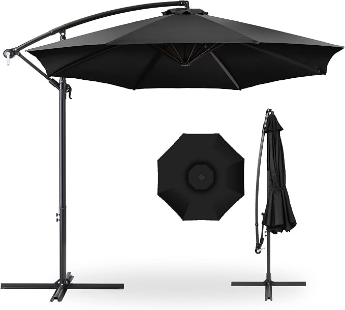 Best Choice Products 10ft Offset Hanging Market Patio Umbrella w/Easy Tilt by BestChoiceProducts