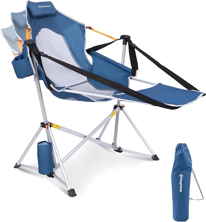 KingCamp Hammock Chair with Footrest – Heavy Duty Swinging Rocking Camping by KingCamp