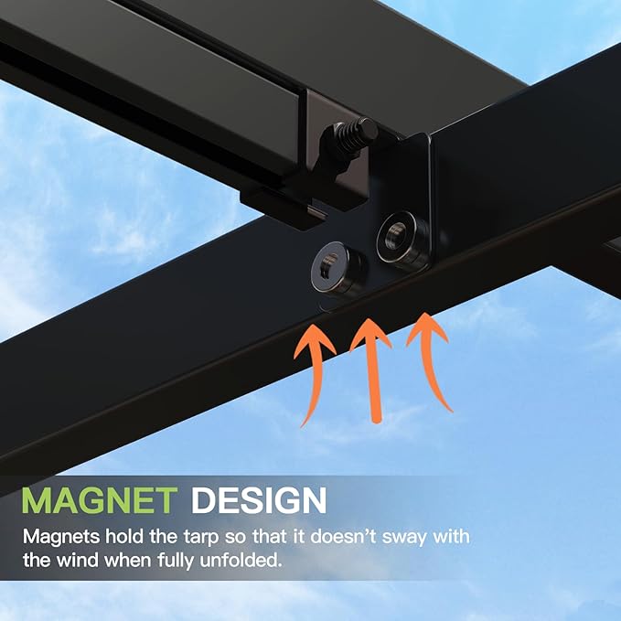 Aoxun 10'x12' Outdoor Pergola, Patio Aluminum Pergola - Image 3