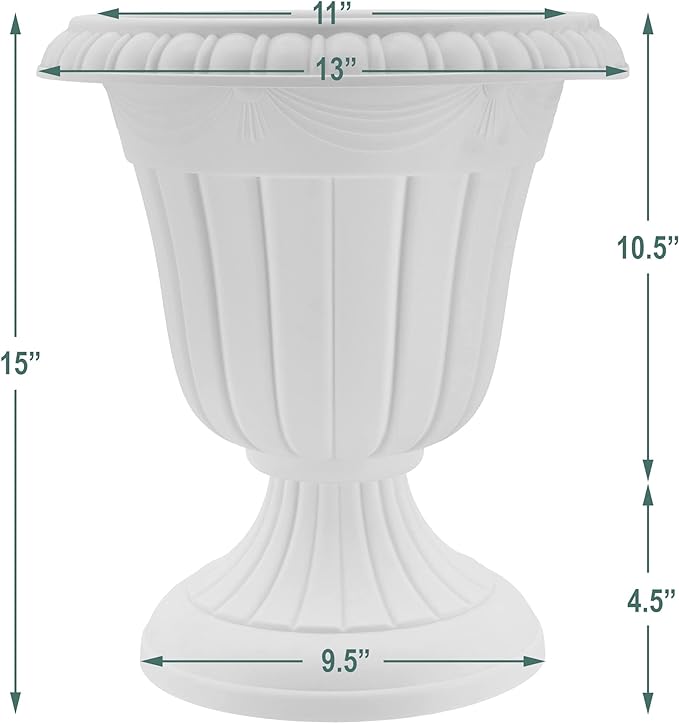 Arcadia Garden Products PL10SL Classic Traditional Plastic Urn Planter - Image 6