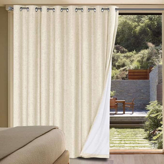 H.VERSAILTEX Linen Blackout Curtains Durable Thick Textured Linen Look 100% by HVERSAILTEX