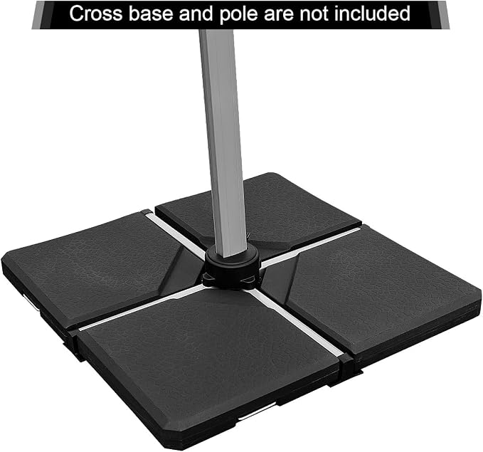 Tangkula 4PCS Patio Cantilever Offset Umbrella Base Weight Stand, 238lbs Square - Image 8