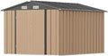 Greesum 8x10FT Outdoor Storage Shed, Metal Storaged Sheds by BuynowfromGreesum