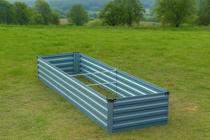 2 Pack 8x2x1FT Galvanized Raised Garden Beds Kit Outdoor Metal Gardening - Image 5