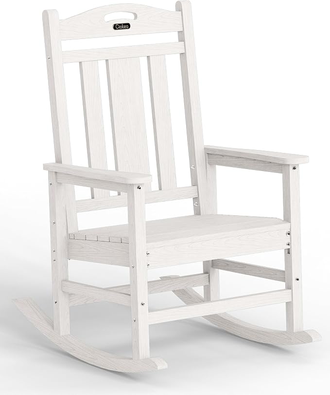Ciokea Oversized Outdoor Rocking Chair, 380lbs Heavy-Duty Large Patio Rocker by CIOKEA