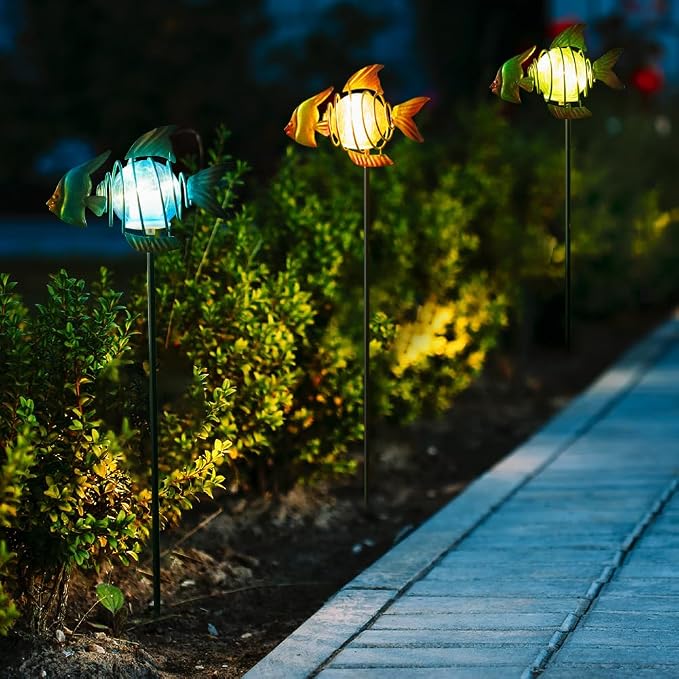 Outdoor Garden Solar Lights, Fish Outdoor Figurine Lights - Image 6