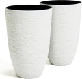 Worth Garden 2-Pack 21" H. White Tall Planters by WORTH
