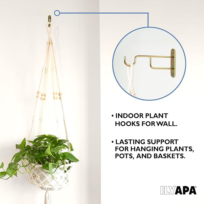 Ilyapa 3 Pack Metal Wall Plant Hangers - Image 5